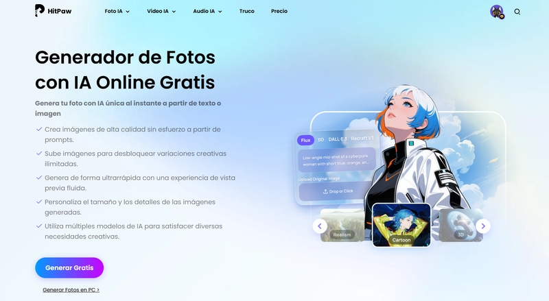 hitpaw online generador de fotos inicio