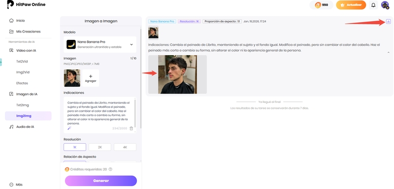 previsualizar cortes hombre hitpaw online