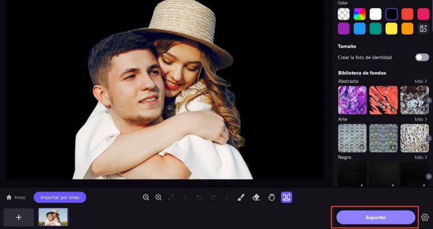 previsualizar la foto y descargarla si estás satisfecho