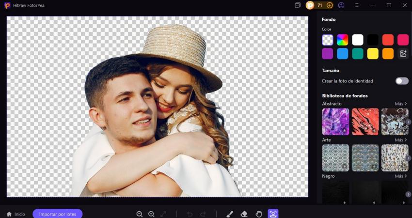 probar los colores hasta que estés satisfecho