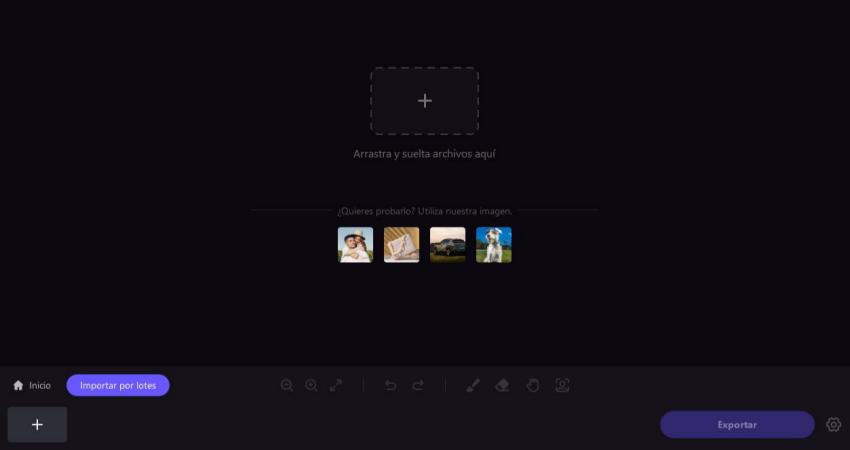 elegir el icono eliminar fondo para comenzar