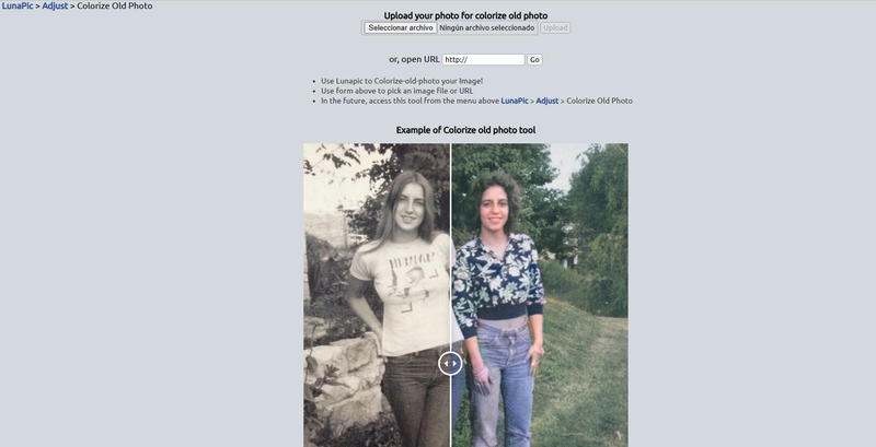 lunapic reparar fotos antiguas online