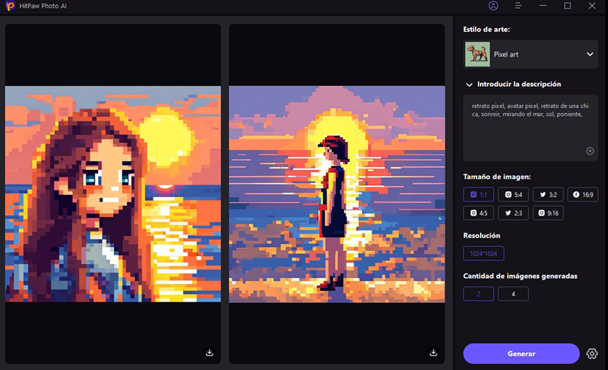  transformar imagen a pixel art