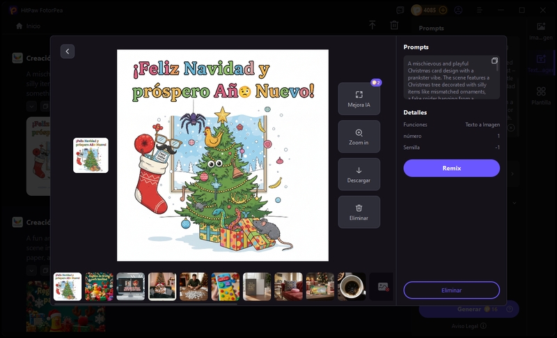 fotorpea texto a imagen tarjeta broma navidad