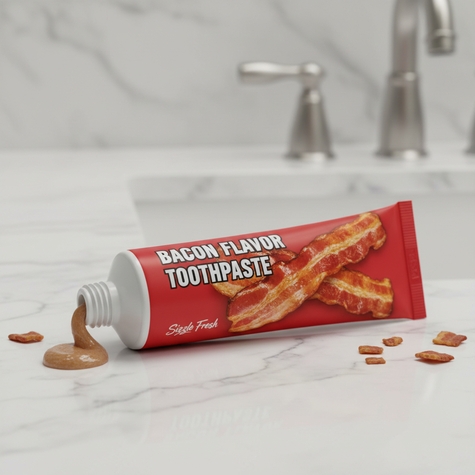 Pasta de dientes con sabor tocino