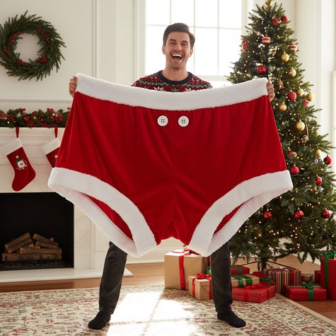Ropa interior gigante roja de broma