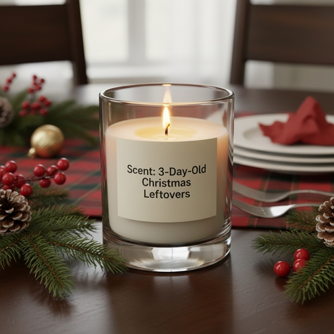 Vela con aroma a recalentado navideño