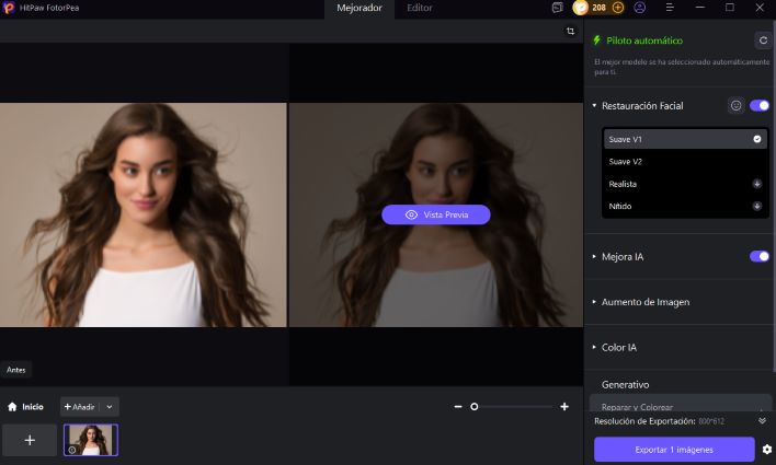 alternativa a BeFunky: cómo eligen de los 9 modelos para mejorar fotos con HitPaw FotorPea