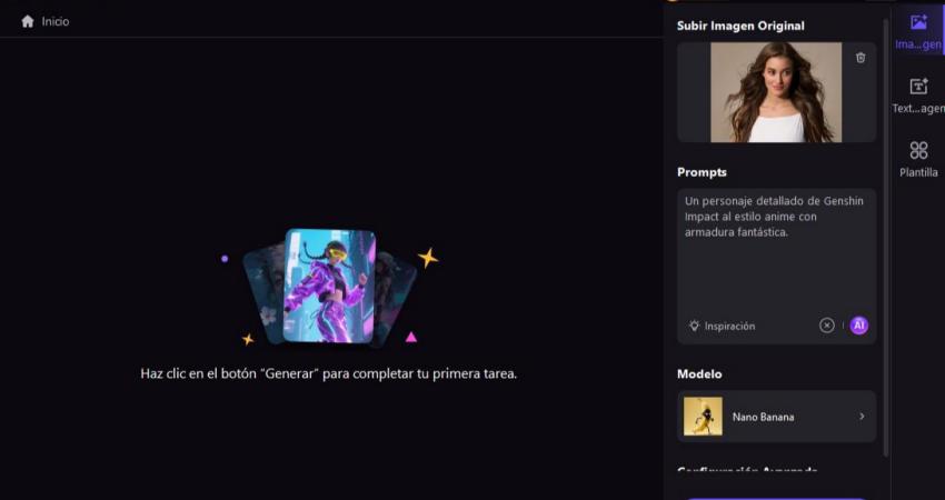 elige el estilo artístico y escribe tu descripción