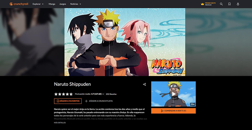 Ya puedes ver en Prime Video nuevos episodios de Naruto Shippuden en  castellano