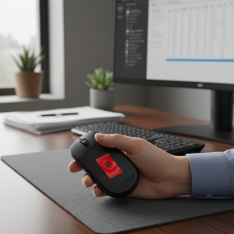 broma de raton con sensor bloqueado