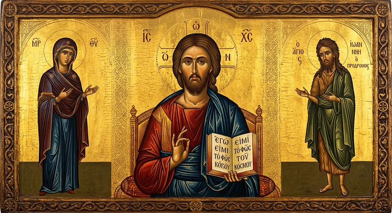 dibujo de semana santa estilo bizantino