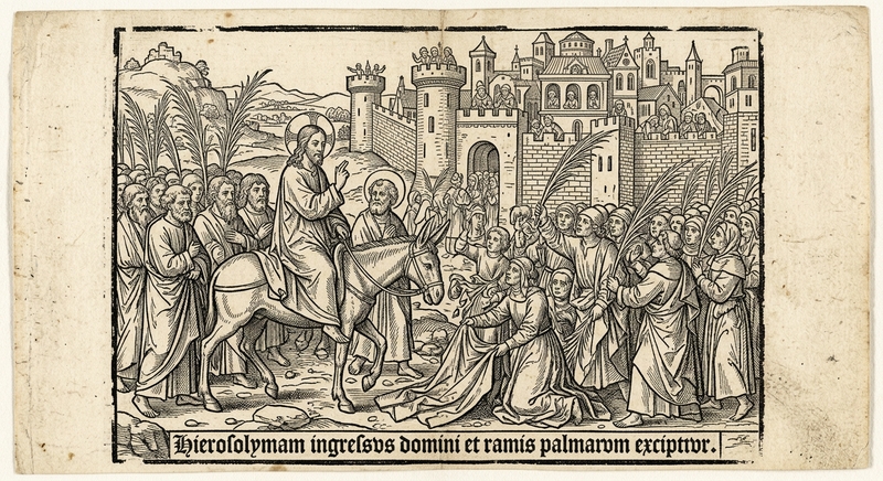 dibujo de semana santa grabado antiguo