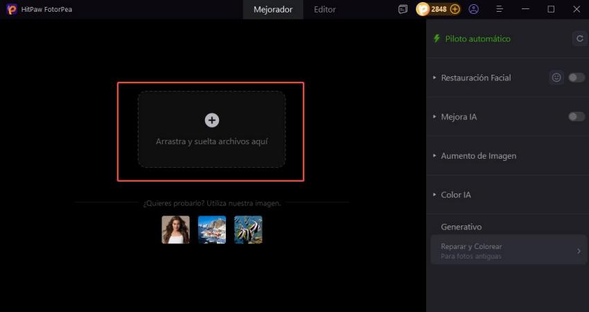 importar imágenes a fotorpea