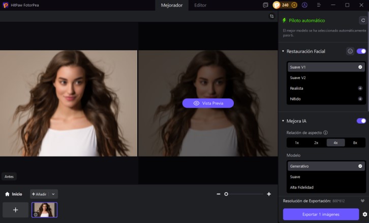 elegir tus modelos de IA ofrecidos por FotorPea