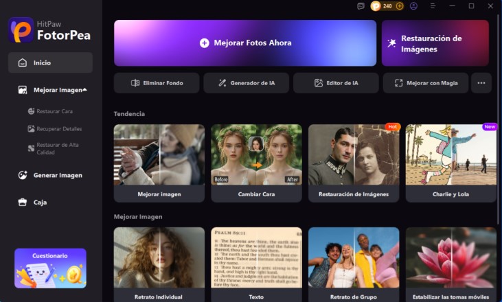 subir tus fotos en la página de FotorPea