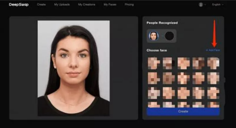 DeepSwap - sitio web para reemplazo de IA a video