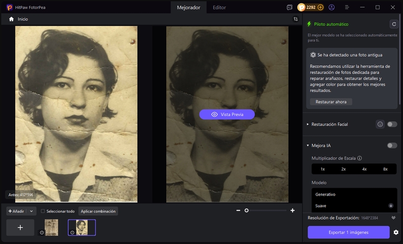 Restaurar las fotos de la infancia de mamá