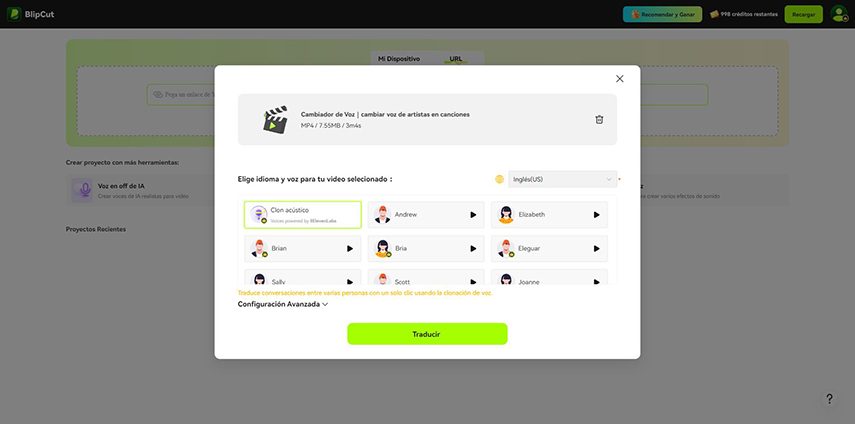 aplicación traductor de video