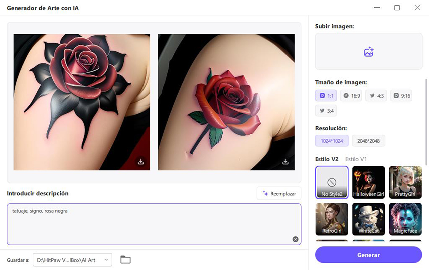 generador de arte AI para tatuajes