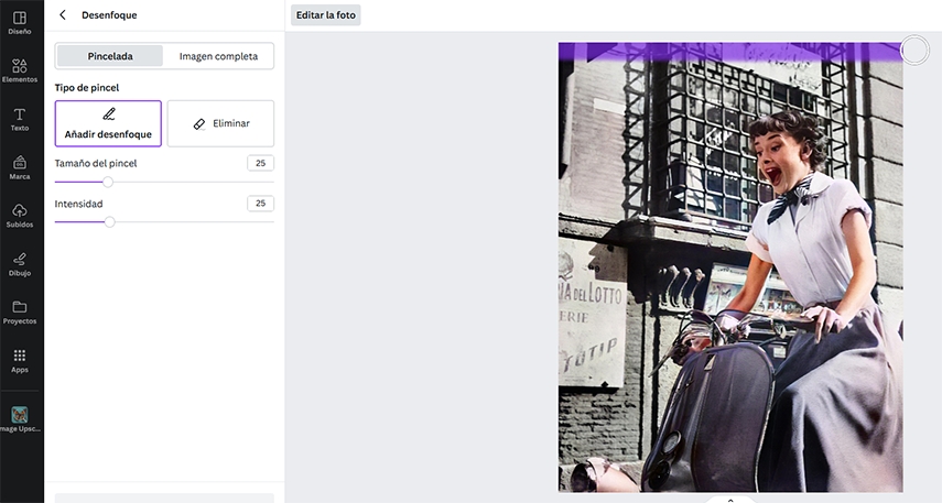 difuminar bordes de fotos con canva