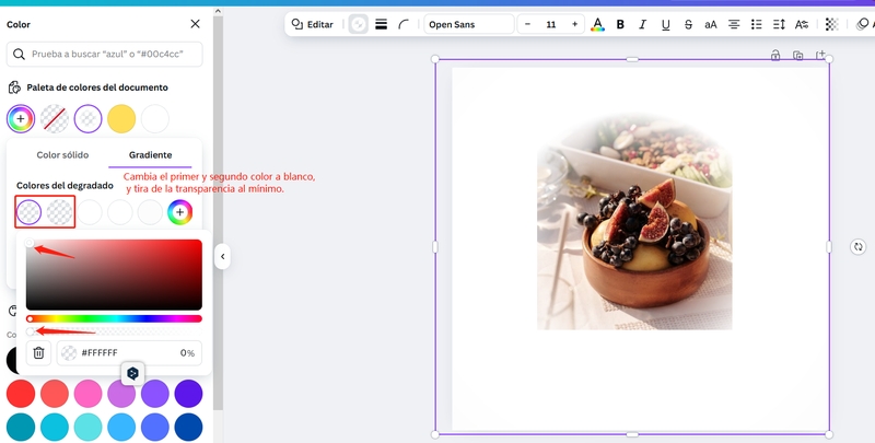 suavizar bordes sutilmente en Canva