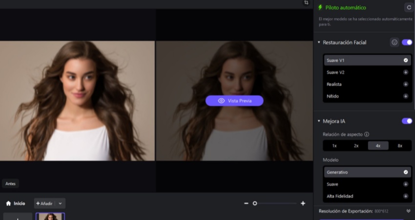 elegir los modelos de ia y subir las fotos