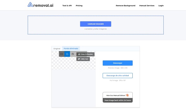 quitar fondo online removal.ai