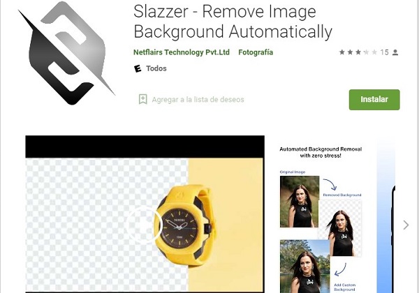 quitar fondo app Slazzer