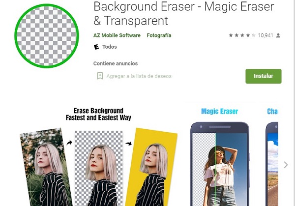 quitar fondo app Magic Background Eraser