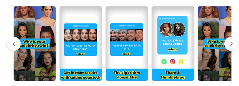 a que famoso me parezco con app Celebs