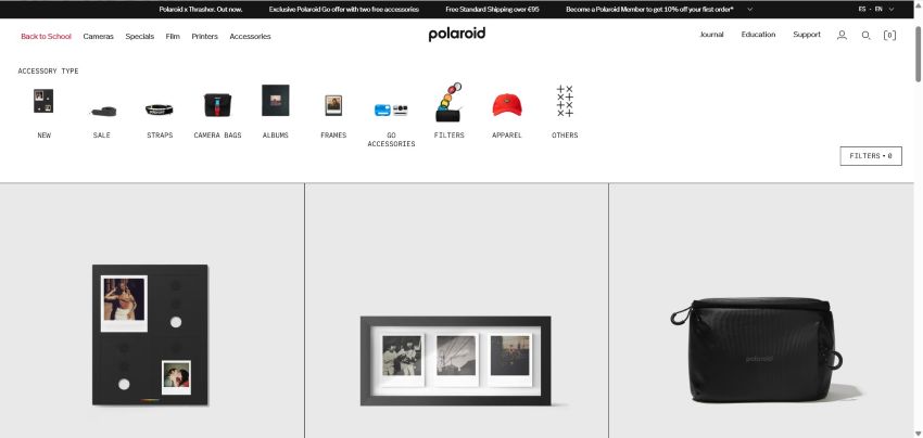 accesorios de polaroid