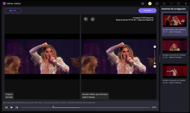 proceso de mejora de video eurovision 2025