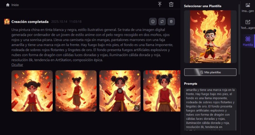 previsualizar la foto de ne zha 2 y exportarla