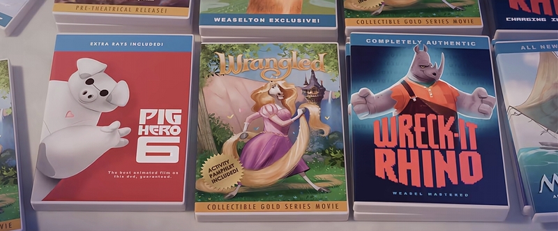 DVD pirata Big Hero 6 versión animal mercadillo pantano