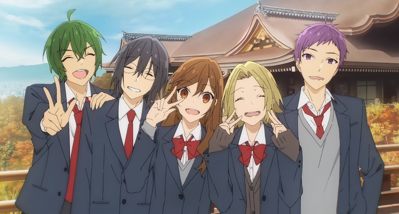 Escena romántica de Horimiya