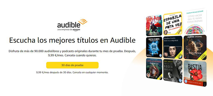 3 Maneras para Escuchar Audible Gratis con  Prime