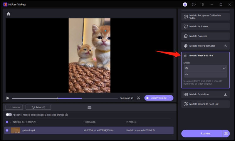 convertir fotogramas por segundo de video con hitpaw