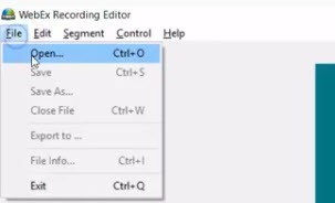 abrir arf en webex player