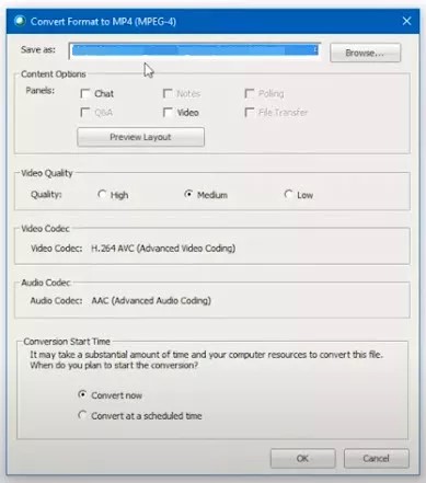 guardar arf a mp4 en webex player