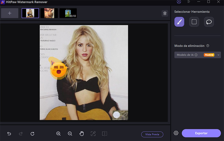 como un emoji o un sticker de una foto